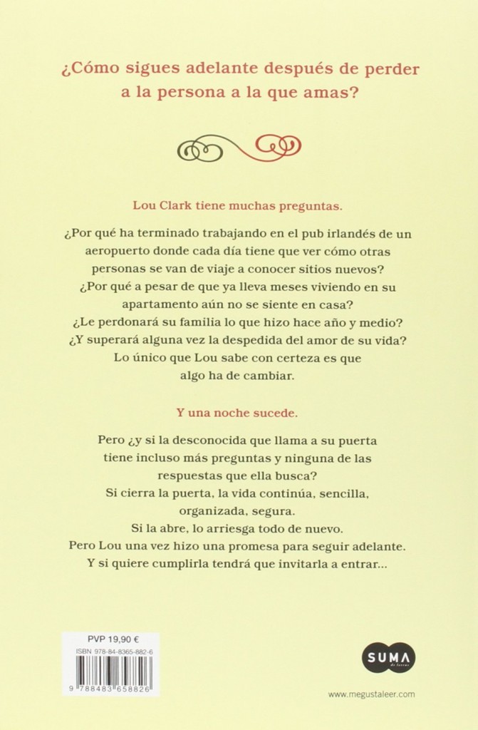 Libro romántico de Jojo Moyes "Después de ti" C despues ti