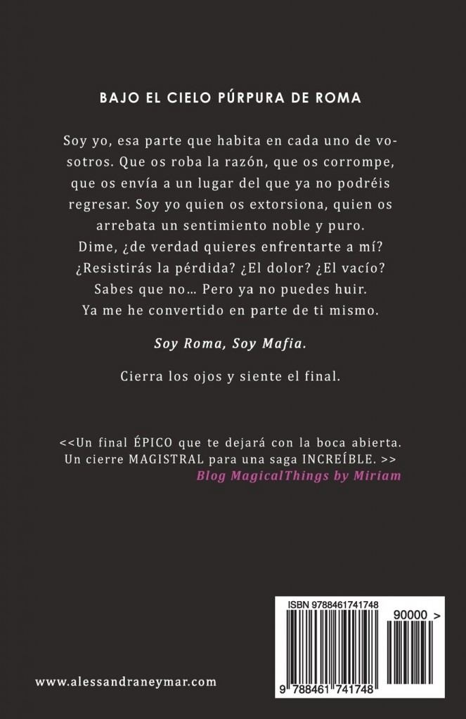 Novela de amor juvenil "Mafia- Mírame y dispara 5"- Alessandra Neymar