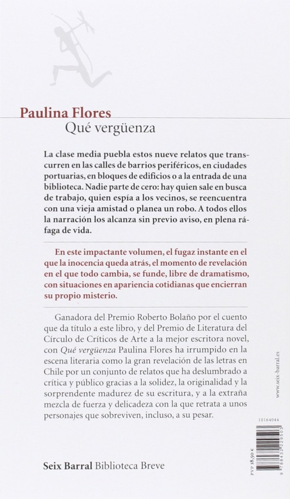 Libro de relatos de Paulina Flores "Qué vergüenza"- 2016