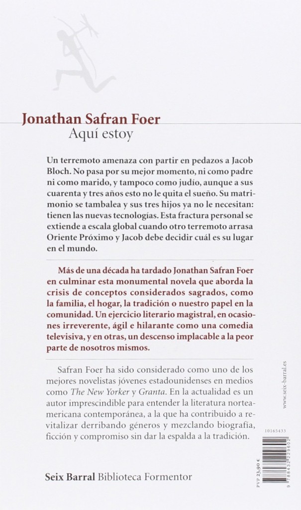 Libro de Jonathan Safran Foer - "Aquí estoy" 