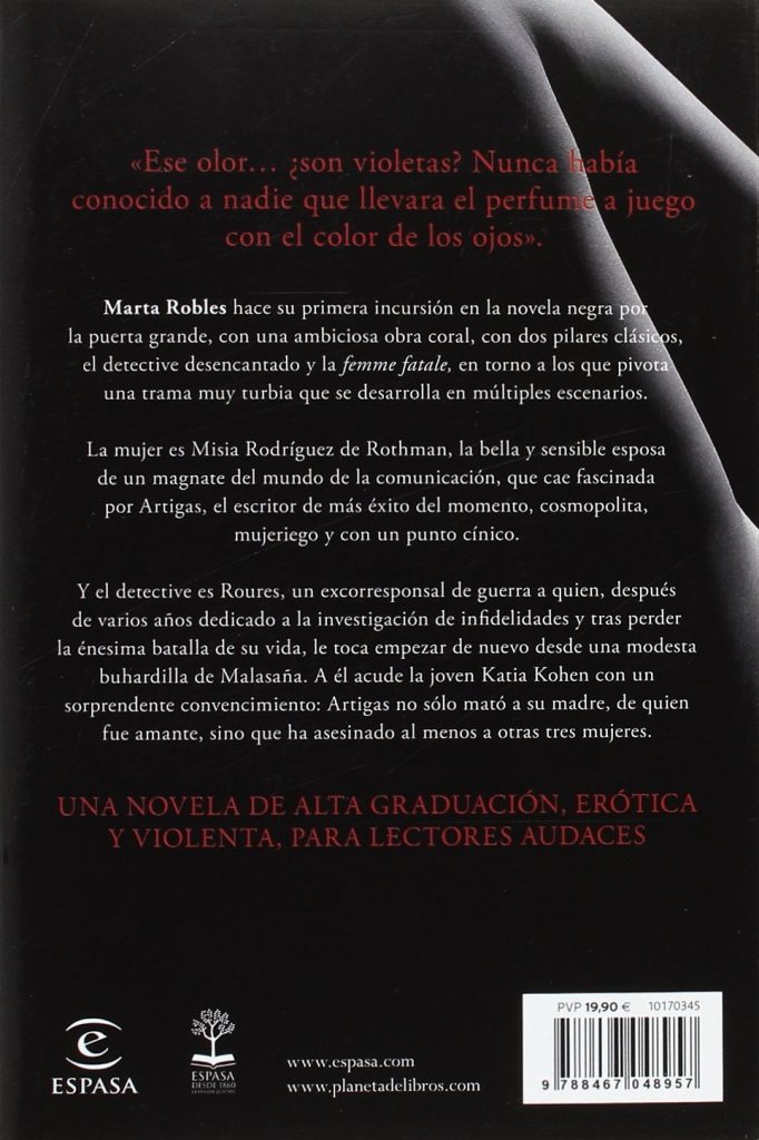 Novela negra- Thriller de Marta Robles 2017 "A menos de cinco centímetros"