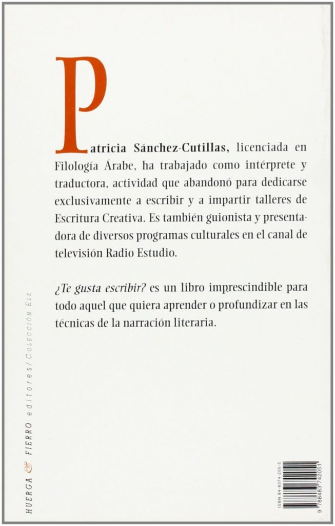 Libros para escritores de Patricia Sánchez-Cutillas "¿Te gusta escribir?"